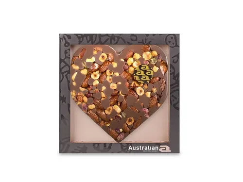 Chocolade Austrailian hart melk noten 270 gram