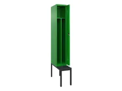 locker met bank,voor scheiding van kleding,HxBxD 2120x300x815mm,1vak
