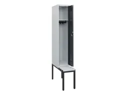 locker met bank,HxBxD 1950x300x815mm,1vak,vak B 300mm,cilinderslot