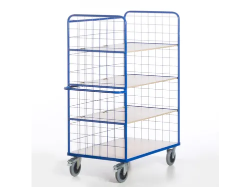 etagewagen,draagverm. 600kg,4etage(s),laadvl. LxB 1200x740mm,houtetage
