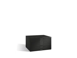 tekeningenkast,HxBxD 760x1350x960mm,romp RAL7021,front RAL3003 - 1