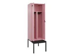 PBM-locker met bank,HxBxD 2120x600x815mm,2vak,vak B 300mm,draaigrendel