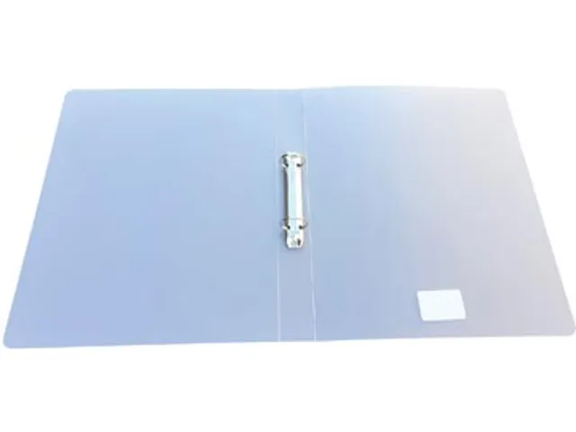 ringmap, voor ft A4, uit PP, 2 ringen van 25mm, transparant wit