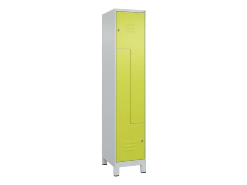 Z-garderobekast,HxBxD 1950x400x500mm,vak B 200/400mm,cil.-slot,voeten