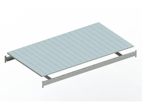 legbord van plaatstaal,v. breedvakstelling,BxD 1800x1050mm,vakl. 600kg