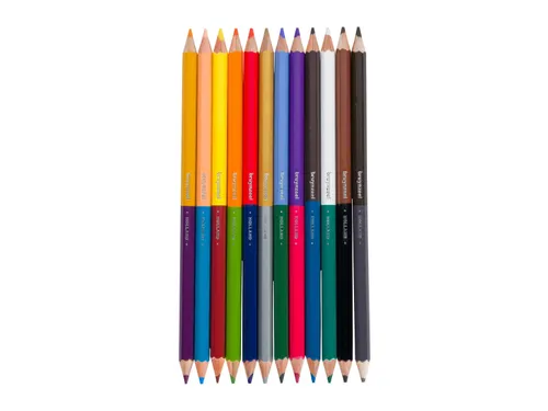 Kleurpotloden Bruynzeel Kids Twin Point assorti 12 stuks