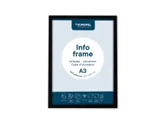 Infokader Europel zelfklevend A3 zwart