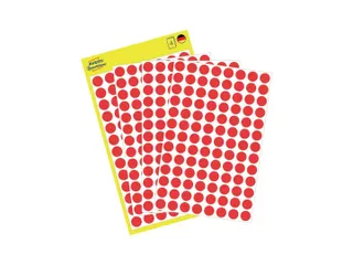 Etiket Avery Zweckform 3010 Rond Ø8mm Rood 416 Stuks - 1