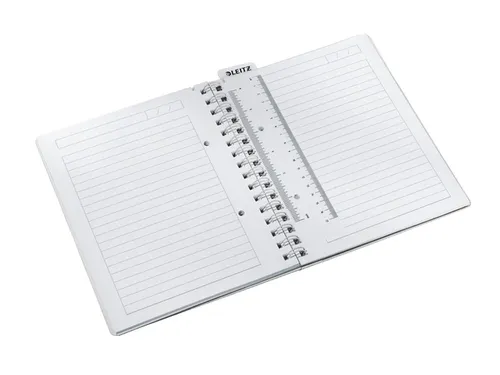 Notitieboek Leitz WOW A5 spiraal PP lijn blauw
