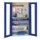 Materiaalkast Vensterdeuren Staal Hxbxd 1950x1000x600mm 2laden Ral5010