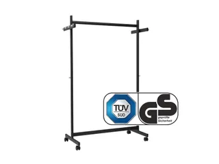 Garderoberek MAUL Samba mobiel 115X172X51cm 40kg, 10 haken zwart RAL90 - 2