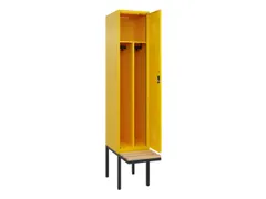 locker met bank,voor scheiding van kleding,HxBxD 2120x400x815mm,1vak
