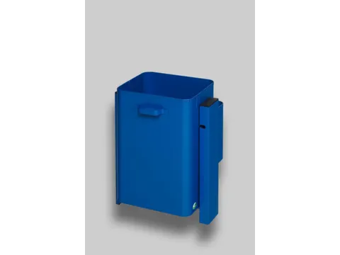 Afvalbak 40 Liter Wand/Paal Blauw