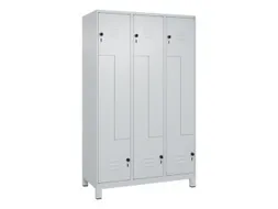 Z-garderobekast,HxBxD 1950x1200x500mm,vak B 200/400mm,draaigrendel