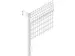 gaasachterwand,v. palletstelling,HxB 1000x3600mm,verzinkt