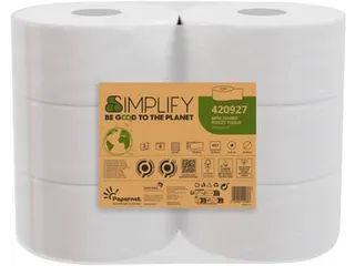 Toiletpapier Simplify Mini Jumbo 2-laags 170m 557 vel, pak à 6 rollen - 2