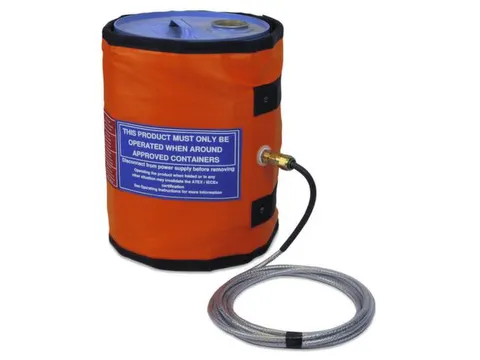 Verwarmingsmantel,V. 60L Vat,Buiten Glasvezel/Silicone,Oranje