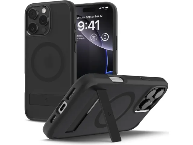 Ultra Hybrid S MagFit iPhone 16 Pro Hoesje Back Cover Frosted Zwart