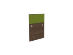 baliepaneel bureau aanbouw links 800mm NV bruin hickory BN7048-groen