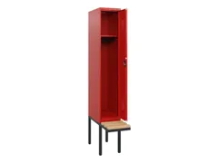 locker met bank,HxBxD 1950x300x815mm,1vak,vak B 300mm,cilinderslot