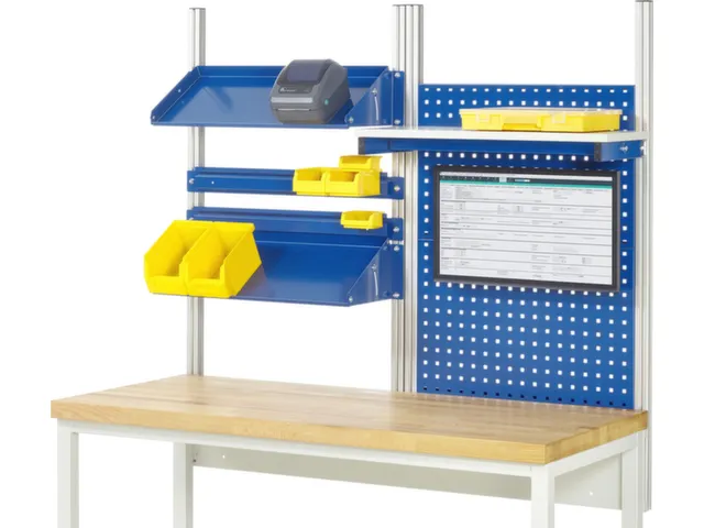 opbouwelement,v. werkbank,HxBxD 1130x1500x350mm,draagverm. 100kg,staal