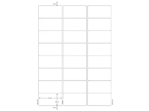 Q-Connect Multi-purpose etiketten A4 63,5x33,9mm Wit 2400 stuks