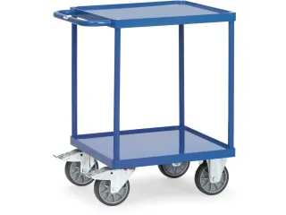 Tafelwagen Laadvlak Van Staalplaat En Rand 2 Etages 500kg 600x600mm - 1