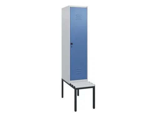 locker met bank,HxBxD 1950x400x815mm,1vak,vak B 400mm,draaigrendel