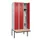 locker met bank,HxBxD 2120x900x815mm,3vak,vak B 300mm,draaigrendel