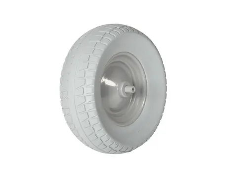 kruiwagenwiel,draagverm. 250kg,ØxB 400x130mm,aslengte 250mm,PU-banden