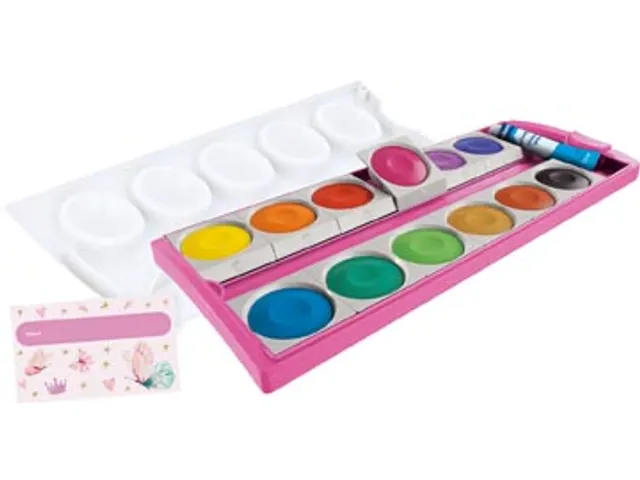 verfdoos 735/K12, glitter roze, 12 napjes