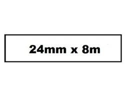 Labeltape Quantore TZE-251 24mm x 8m zwart op wit