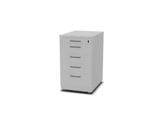 Staand Ladeblok 720x430x600mm 4 Laden 1 Materiaallade Mp-Lichtgrijs - 1