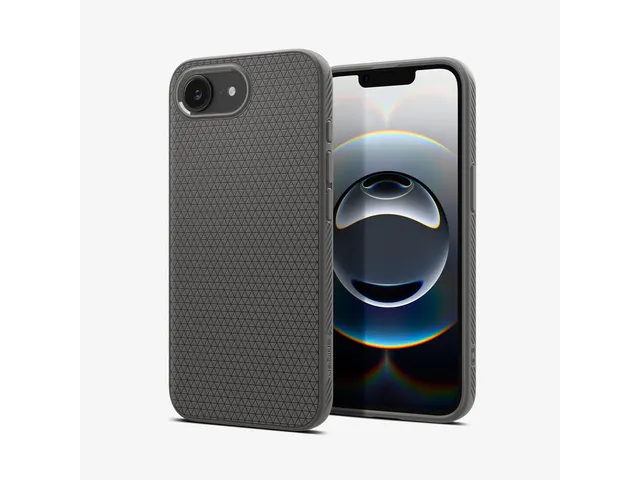 Spigen Case ACS09532 iPhone 16E Liquid Air Marble Gray