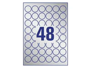 Etiket Avery L6129-20 rond 30mm zilver 960stuks - 3