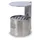 Asbak Rvs 4 liter Hxd 290x200mm Rond Met Overkapping RVS