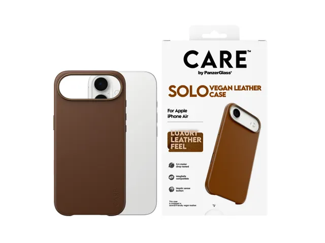 PanzerGlass CARE Solo Case Brown iPhone 17 Air Hoesje