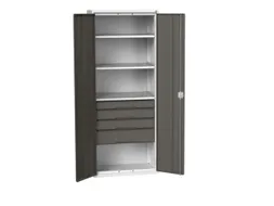 universele kast,HxBxD 2000x800x550mm,3xStalen bodem,4lade(n)