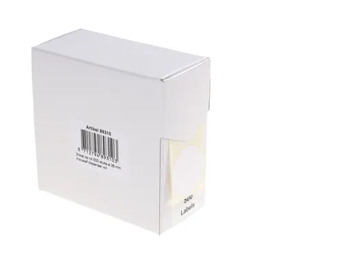 Etiketten Op Rol 35mm Wit Met Dispenser 500 Stuks