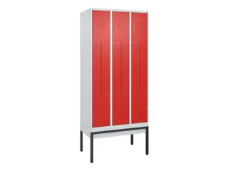 Z-garderobekast,HxBxD 2120x900x500mm,vak B 150/300mm,cil.-slot - 1