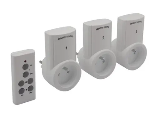 Set Stopcontacten Met Afstandsbediening (3 Stopcontacten + Afstandsbed