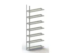 Schroefstelling Aanbouwveld Ral7035 2200x1002x304mm 7legborden 75kg