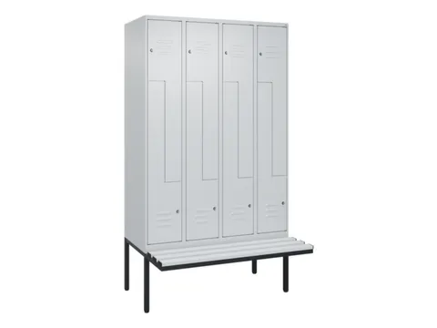 Z-garderobekast,HxBxD 2120x1200x815mm,8vak,vak B 300mm,cil.-slot