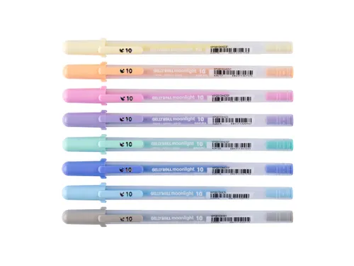 Gelschrijver Sakura Gelly Roll 1.0mm Moonlight 10 Pastel 8 stuks