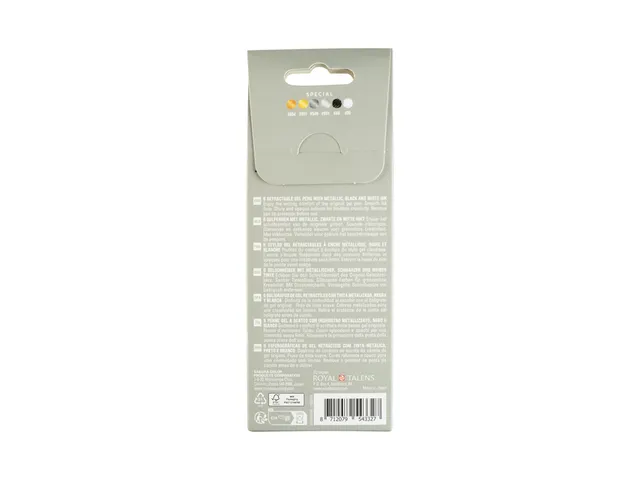 Stylo gel Sakura Gelly Roll Spécial 08 rétractable set 6 couleurs