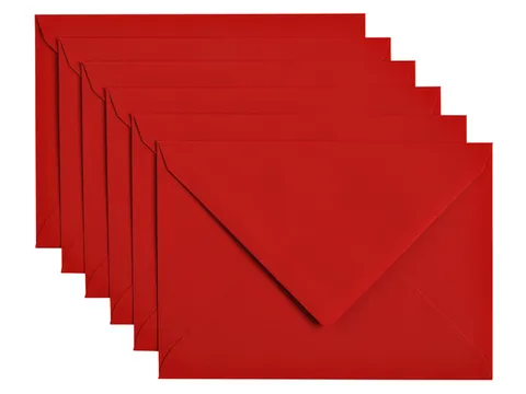 Envelop Papicolor C6 114x162mm Rood Gegomd