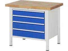 werkbank,HxBxD 840-1040x1000x700mm,beukblad,draagverm. 1250kg,4voeten