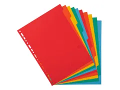 Tabbladen gerecycleerd karton 220g 10 tabs A4