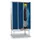locker met bank,HxBxD 2150x1200x500mm,3vak,RAL7035,front RAL5010