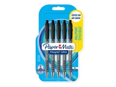 Balpen Paper Mate Flexgrip Ultra medium zwart blister à 5 stuks